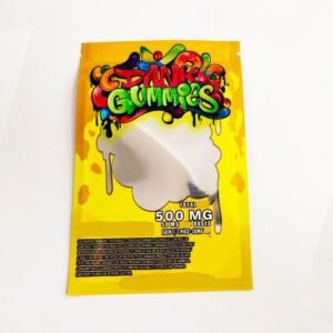 DANK GUMMIES 500MG MYLAR BAG YELLOW-PACKAGING ONLY
